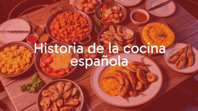 Traditional Spanish cuisine table with various regional dishes like paella, tortilla de patatas, and grilled seafood, colorful ingredients, rustic setting, warm lighting, realistic.