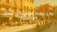 Sunny Spanish plaza with people enjoying leisure time, outdoor cafe, relaxed atmosphere, warm colors, realistic.