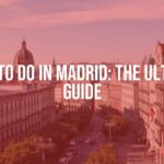 Vibrant Madrid cityscape with historic buildings, lively streets, and a mix of modern and traditional Spanish culture, daytime, realistic.