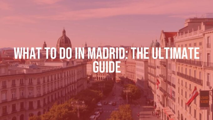 Vibrant Madrid cityscape with historic buildings, lively streets, and a mix of modern and traditional Spanish culture, daytime, realistic.