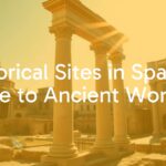 Ancient Roman ruins and Islamic architecture in Spain, sunny day, historical atmosphere, realistic.