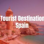 Beautiful Spanish landmarks and beaches under a bright sunny sky, vibrant colors, realistic travel photography.