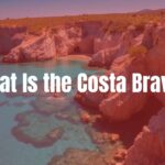 Scenic view of Costa Brava coastline, rocky cliffs, turquoise water, small coves, Mediterranean vibe, sunny day, realistic.