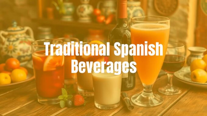 Spread of colorful seasonal Spanish dishes on a rustic wooden table, fresh vegetables and fruits arranged by season, warm and inviting lighting, realistic.