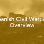 Spanish Civil War battlefield, soldiers in trenches, smoke and ruins, dramatic lighting, historical, realistic.