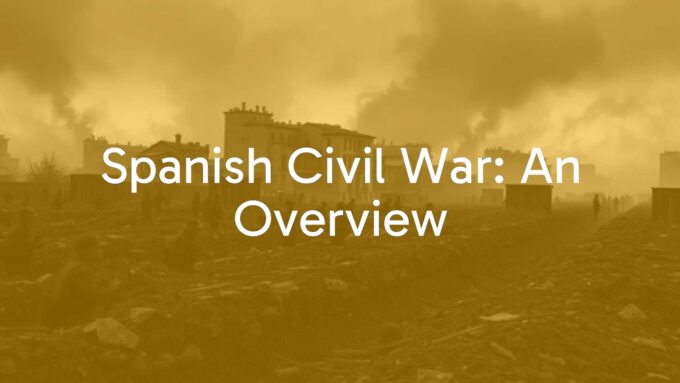 Spanish Civil War battlefield, soldiers in trenches, smoke and ruins, dramatic lighting, historical, realistic.