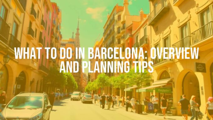 Colorful streets of Barcelona with Gaudí architecture, sunny day, lively atmosphere, realistic.
