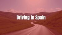 Scenic road trip in Spain, winding through green hills under a sunny sky, realistic.